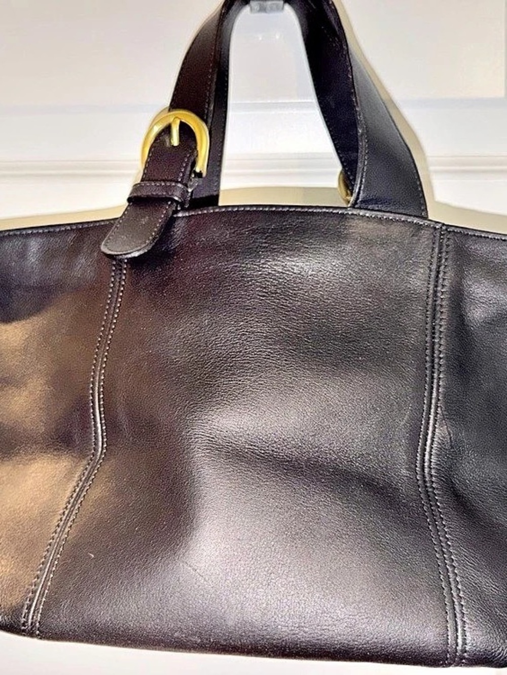 Coach Waverly Tote Leather Bag Black